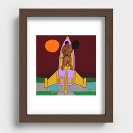 2022 Space Shapes Afro Lift by Marcellous Lovelace Recessed Framed Print
