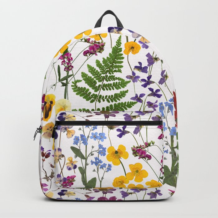Summer Garden- Pressed And Dried Flowers Backpack