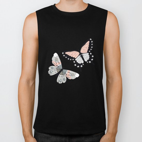 Butterfly pattern 002 Biker Tank