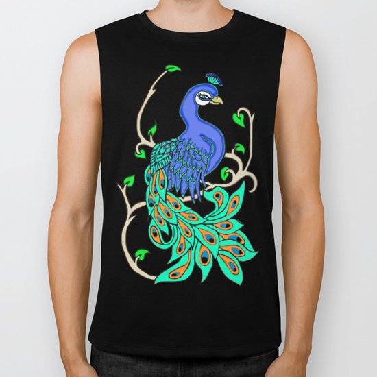 Pretty Peacock Biker Tank