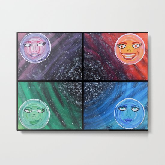Sister Moons Metal Print
