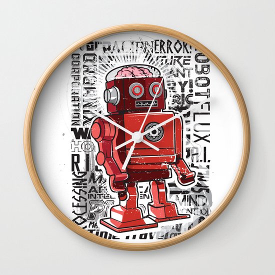 Robot Flux Wall Clock