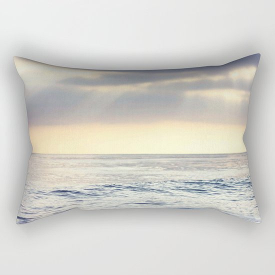 California Sunset over the Pacific Ocean Rectangular Pillow