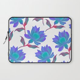 Blue Flowers Aglow II Laptop Sleeve