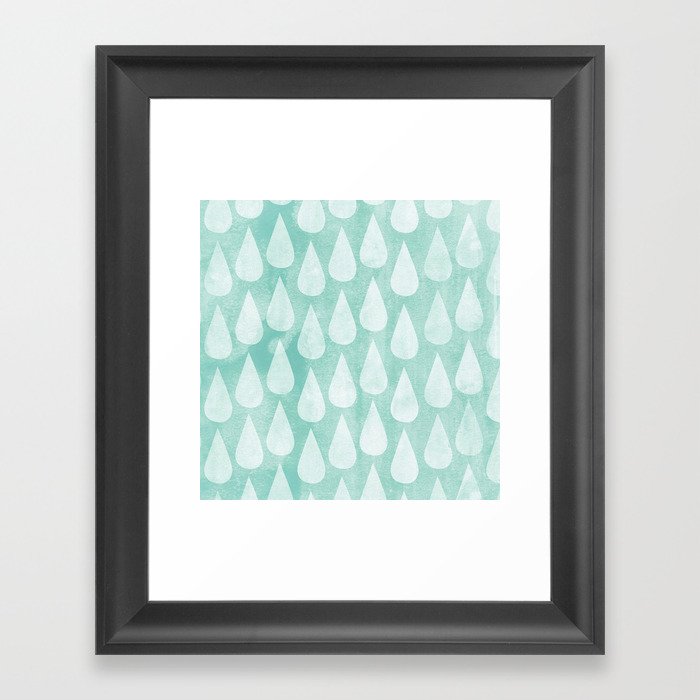 Mint Rain Framed Art Print
