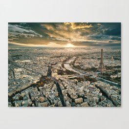 Paris from the air Canvas Print