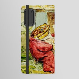 “Jeremy Fisher Reads the News” by Beatrix Potter Android Wallet Case