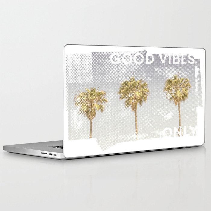 Vintage palm trees | good vibes only Laptop & iPad Skin