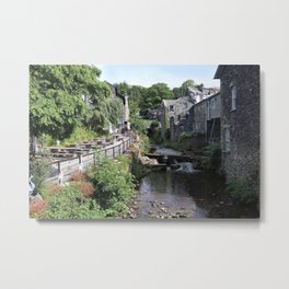 Stock Ghyll View, Ambleside, England Metal Print | Town, Lake District, Quaint, Stock Ghyll, Mills, The Lakes, Historic Buildings, Cumbria, England, Summer 