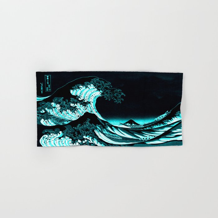 The Great Wave : Dark Teal Hand & Bath Towel