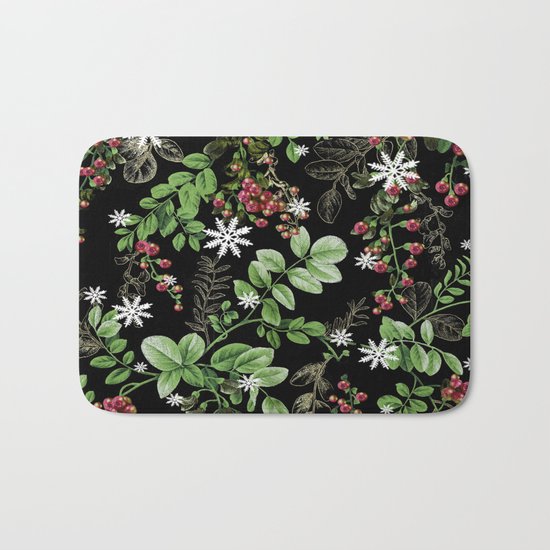 mid winter berries Bath Mat