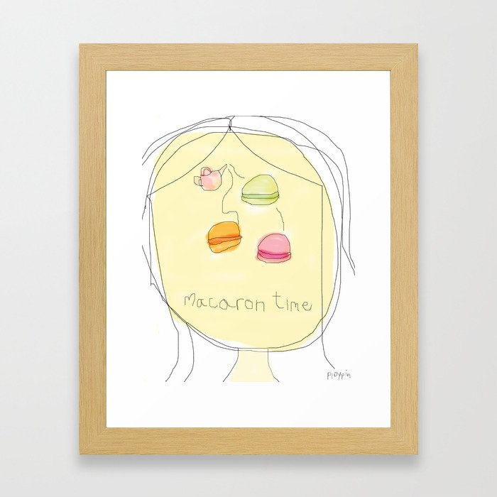 macaron head Framed Art Print