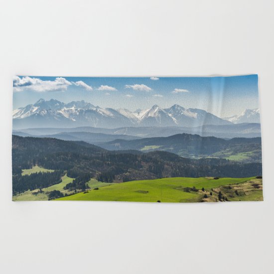 Tatry Poland Landscape Beach Towel