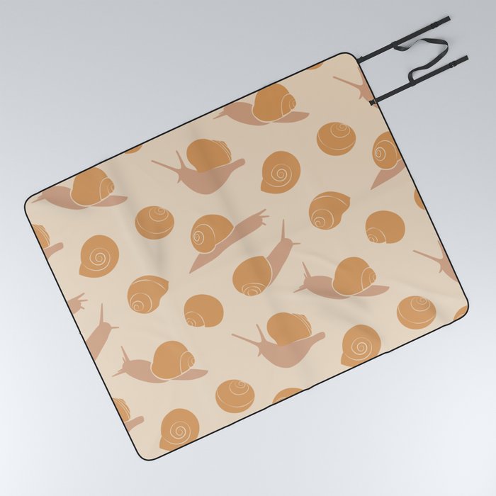 Retro Snail Pattern Picnic Blanket