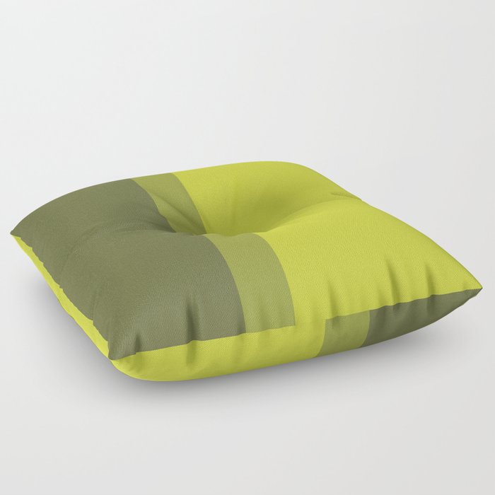 COLOR BLOCKED, CHARTREUSE Floor Pillow