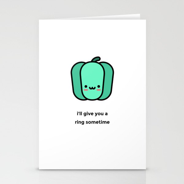 Just A Punny Bell Pepper Joke Stationery Cards By Minimal Modern Art Society6