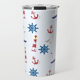 Summer Nautical Modern Collection Travel Mug