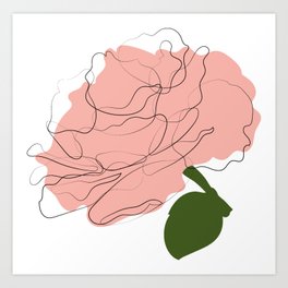 Rose flower bud Art Print