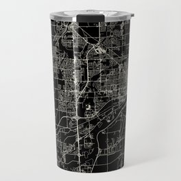 Joliet, USA - black and white city map Travel Mug