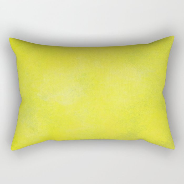 Bright yellow lemon green Rectangular Pillow
