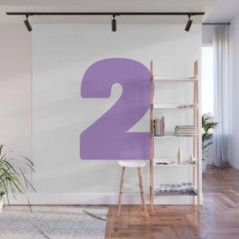 2 (Lavender & White Number) Wall Mural