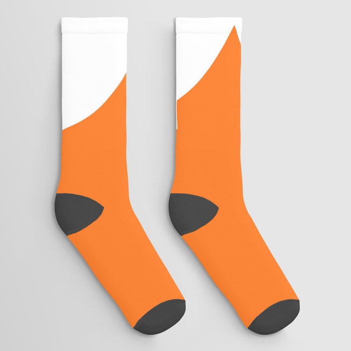 Number 8 (White & Orange) Socks