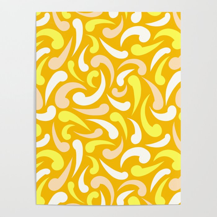 Sunshine Abstract Swirls Poster