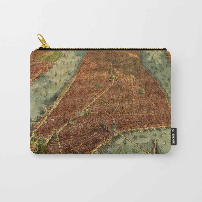 Aerial View of New York by Root & Tinker (1879) Carry-All Pouch
