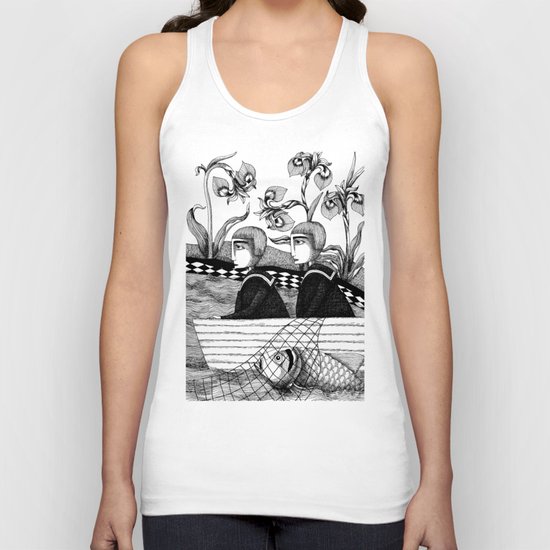 The Golden Fish (2) Unisex Tank Top