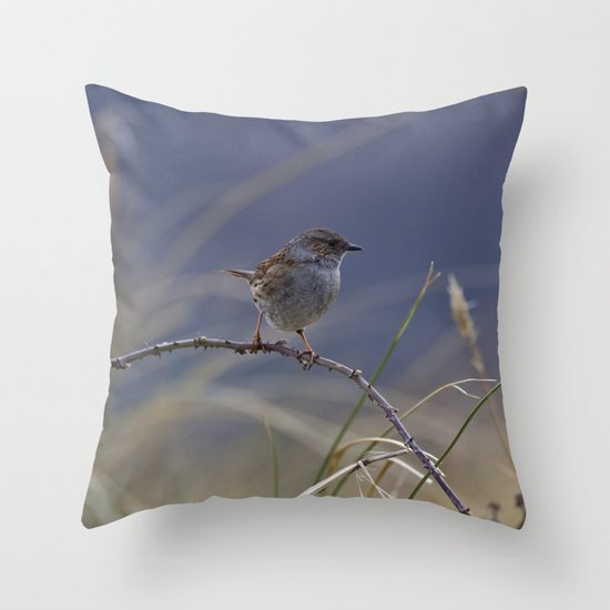 Dunnock Throw Pillow