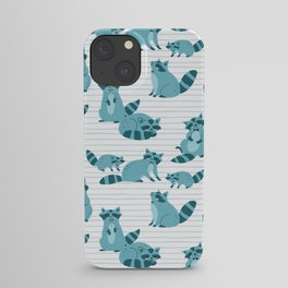 Raccoon Bowtie Stripes Pattern iPhone Case