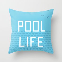 Pool Life Swimmer Throw Pillow