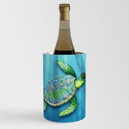  Swimming sea turtle Wine Chiller