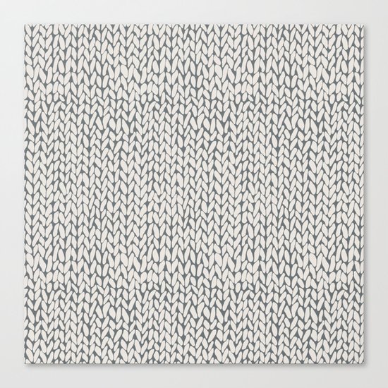 Hand Knit Grey Canvas Print