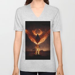 Rising From The Ashes V Neck T Shirt