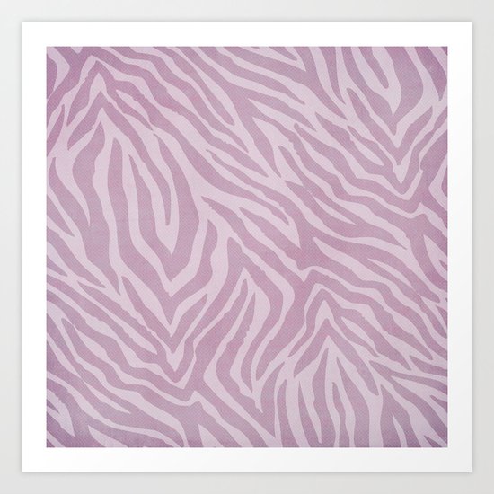 Pink Zebra Print Art Print
