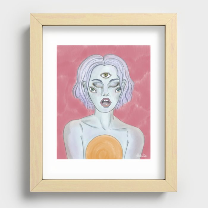 Space Face Recessed Framed Print