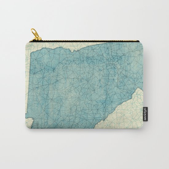 Georgia Map Blue Vintage Carry-All Pouch