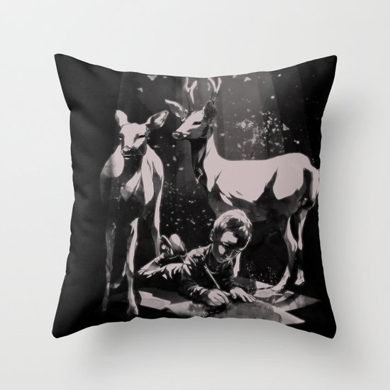 Deer Dad Throw Pillow
