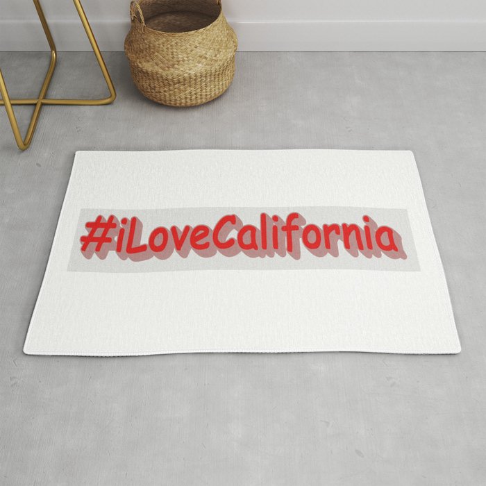 "#iLoveCalifornia " Cute Design. Buy Now Rug