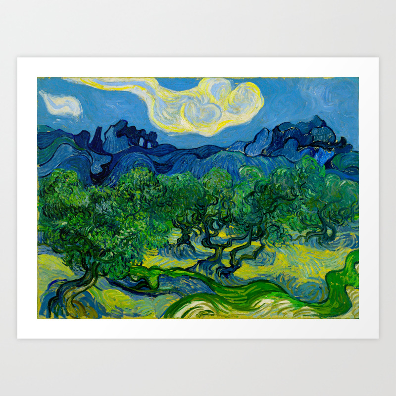 Olive Trees By Vincent Van Gogh Oil Painting Art Print By Enshape Society6