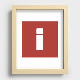 i (White & Maroon Letter) Recessed Framed Print