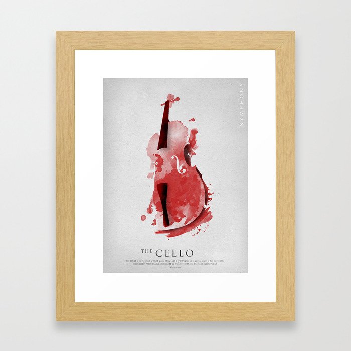Symphony Series: The Cello Framed Art Print