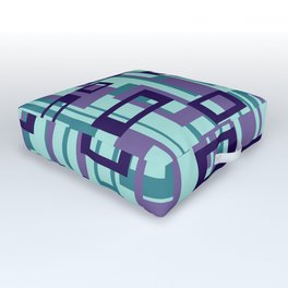 Geometric rectangles pattern violet Outdoor Floor Cushion