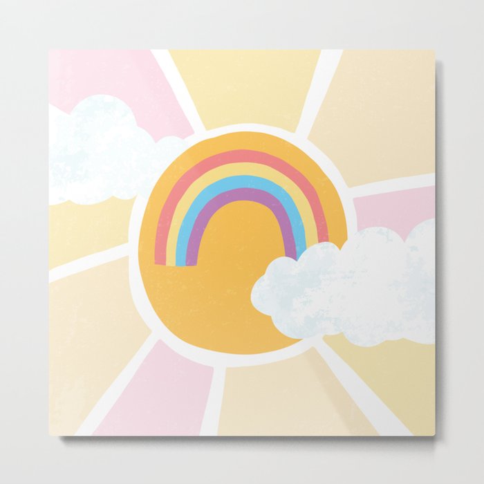Sunshine and Rainbows Dreamy Sky Metal Print