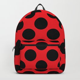 Red with black dots Backpack