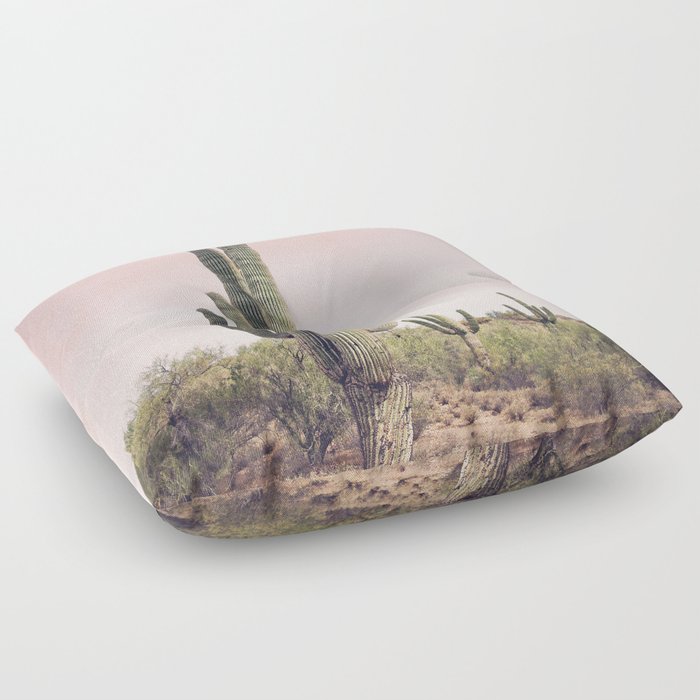 Blush Sky Cactus Floor Pillow