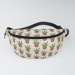 Potted Snake Plant, Modern Hand-painted Acrylic Plants in Colorful Tribal Bohemian Pots Series Fanny Pack