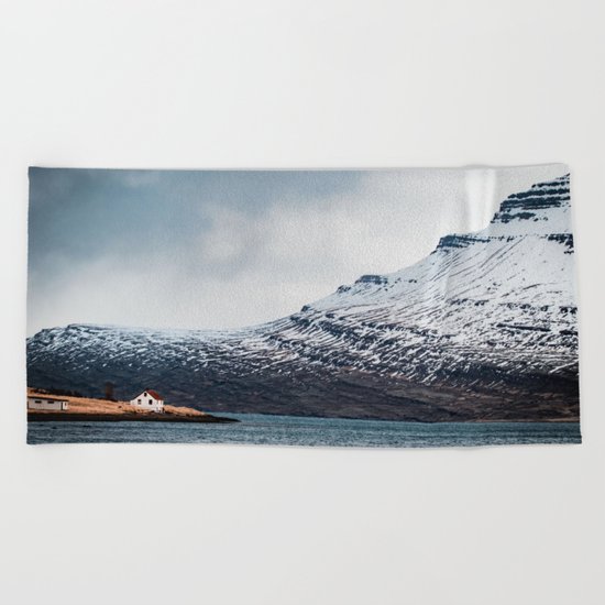 Alone House Mountain Beach Towel
