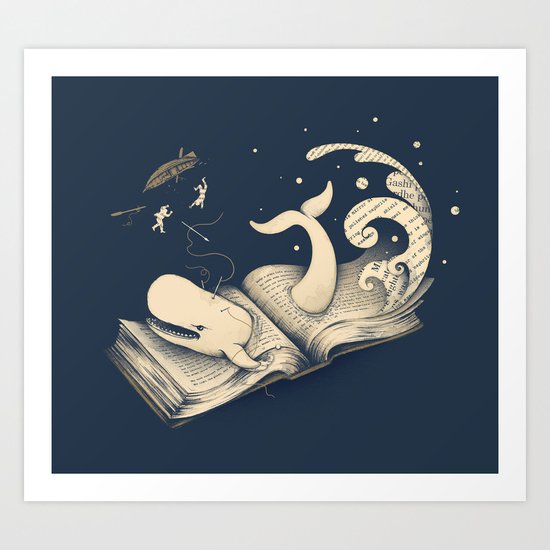 Moby Dick Art Print
